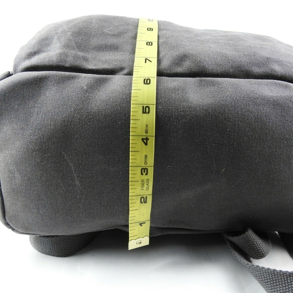 Waxed Canvas & Leather Bag Roll Top - Picture 6 of 8